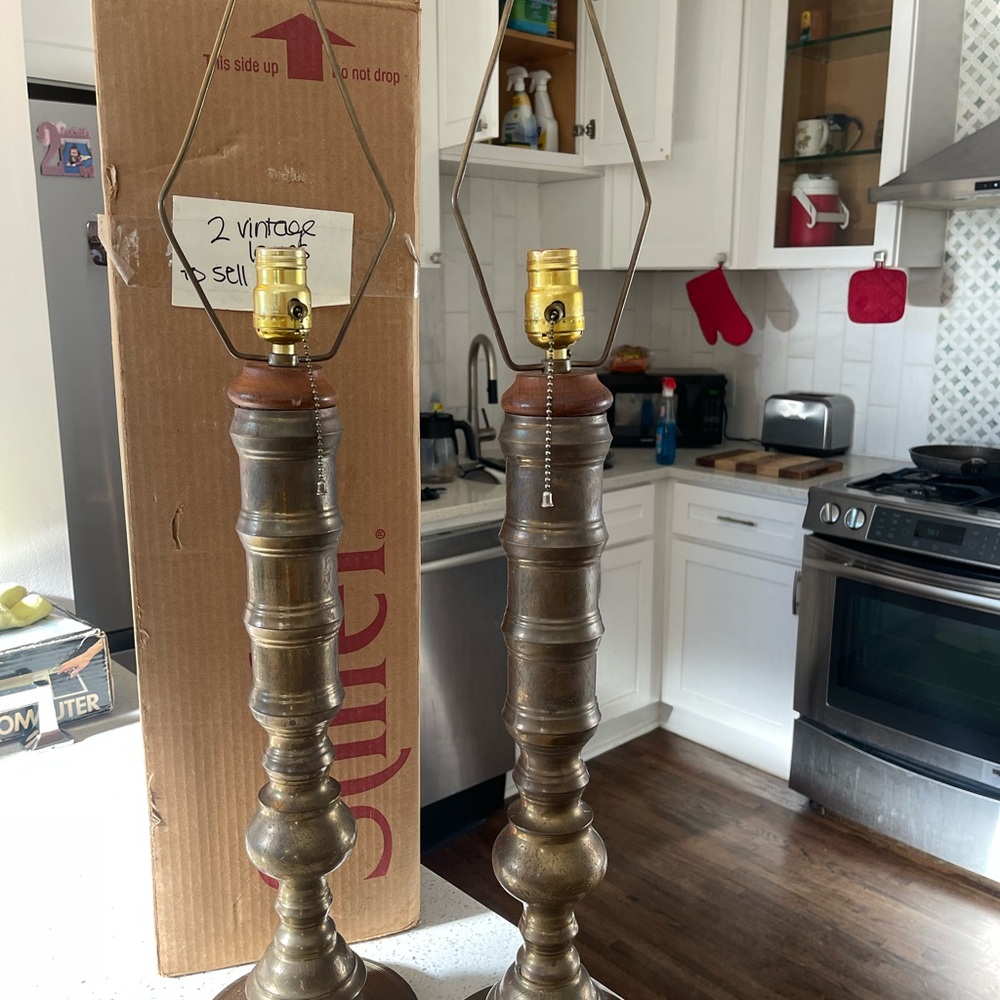 Vintage Brass Table Lamps